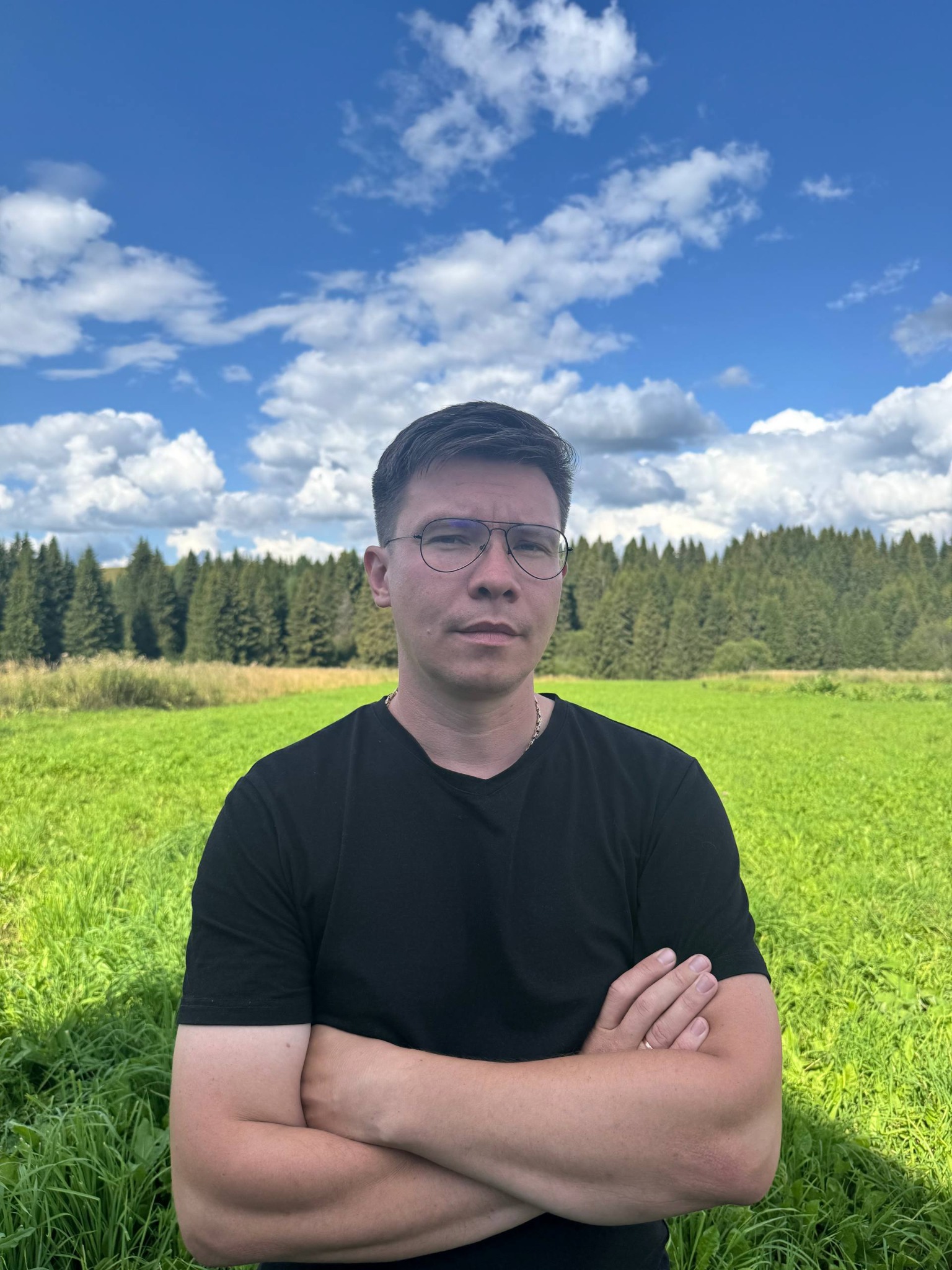 Андрей Золотарёв в поле
